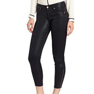 7 for all mankind Cropped Coated Jeans Ankle Zips